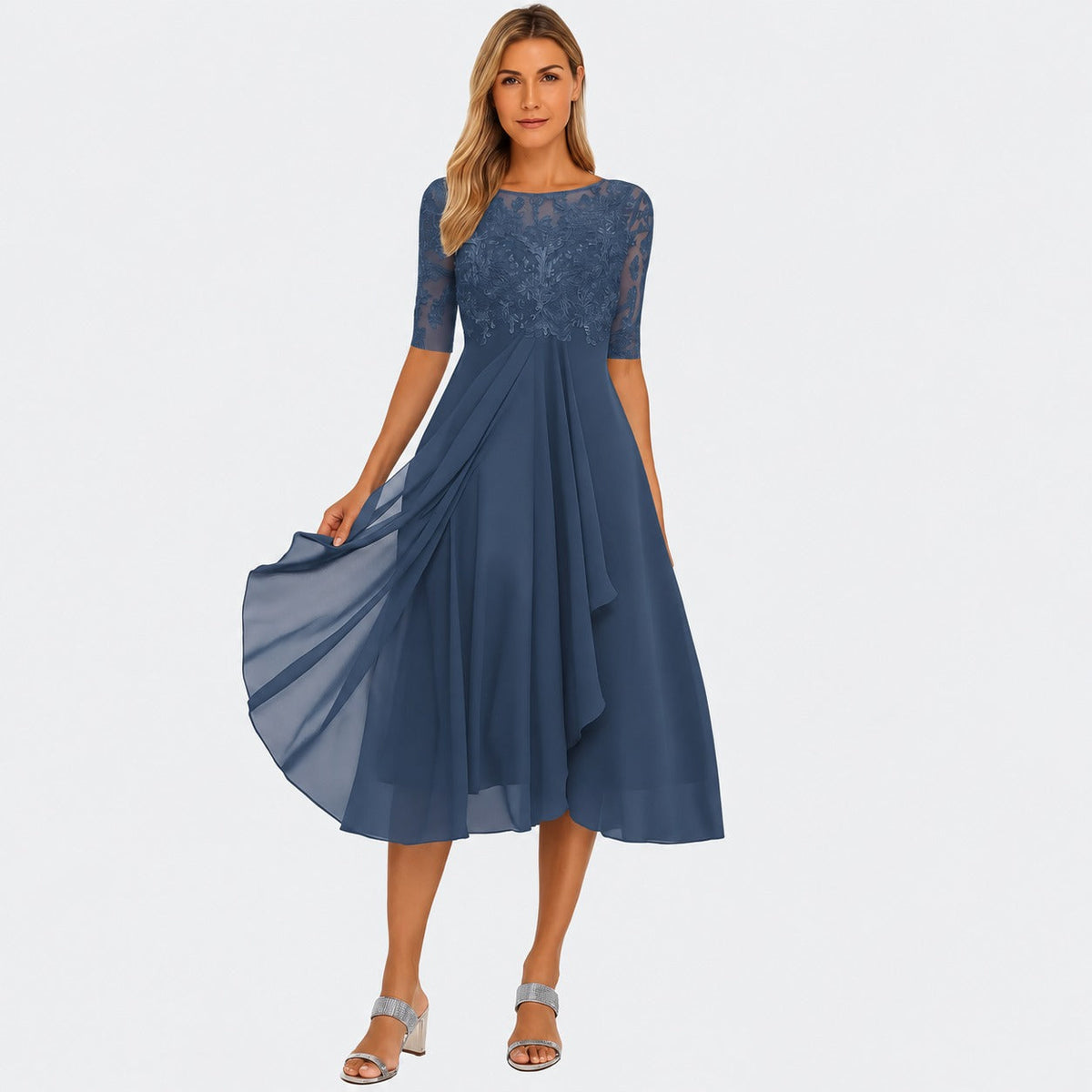 Ximena - Stilvolles Damenkleid in knielangem Schnitt
