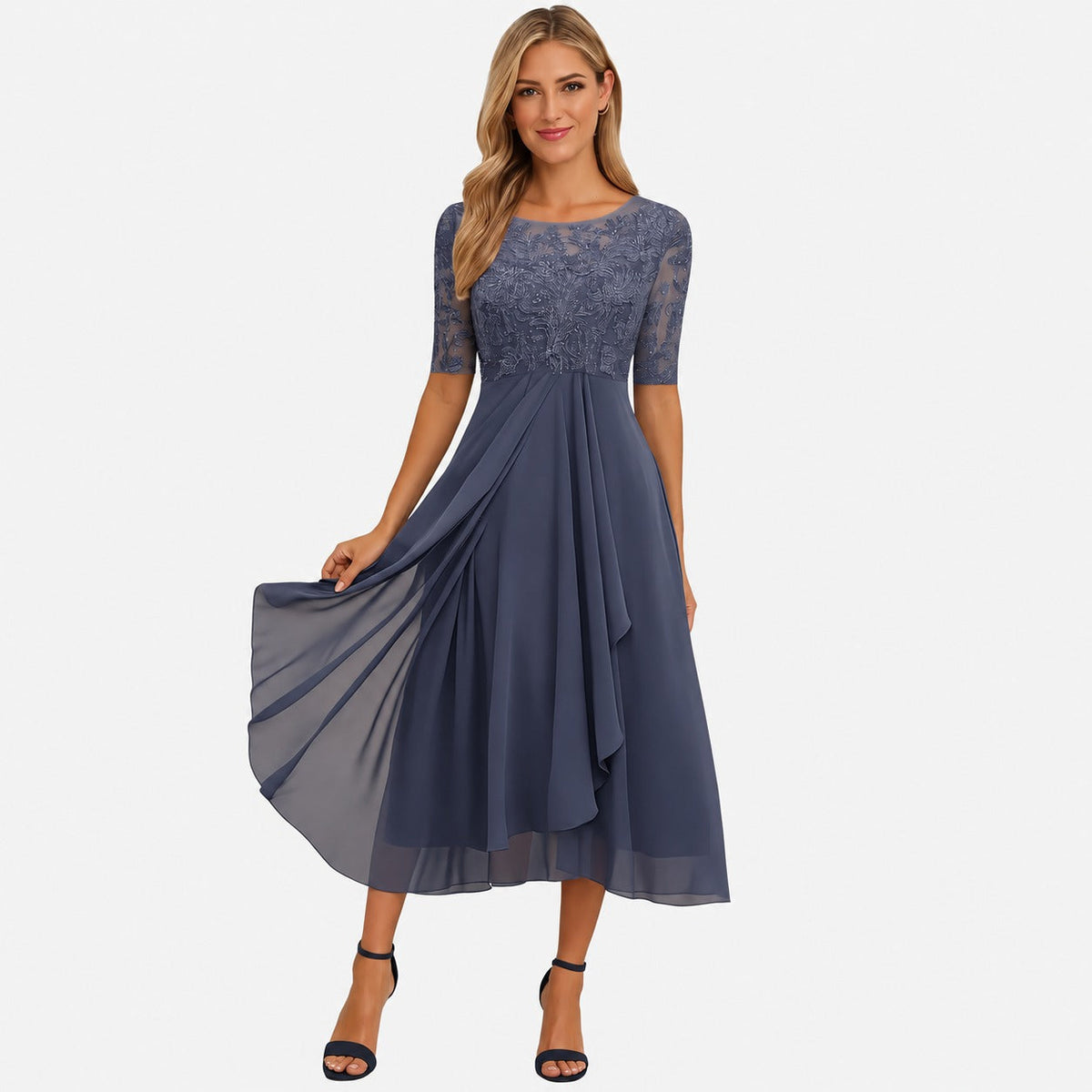 Ximena - Stilvolles Damenkleid in knielangem Schnitt