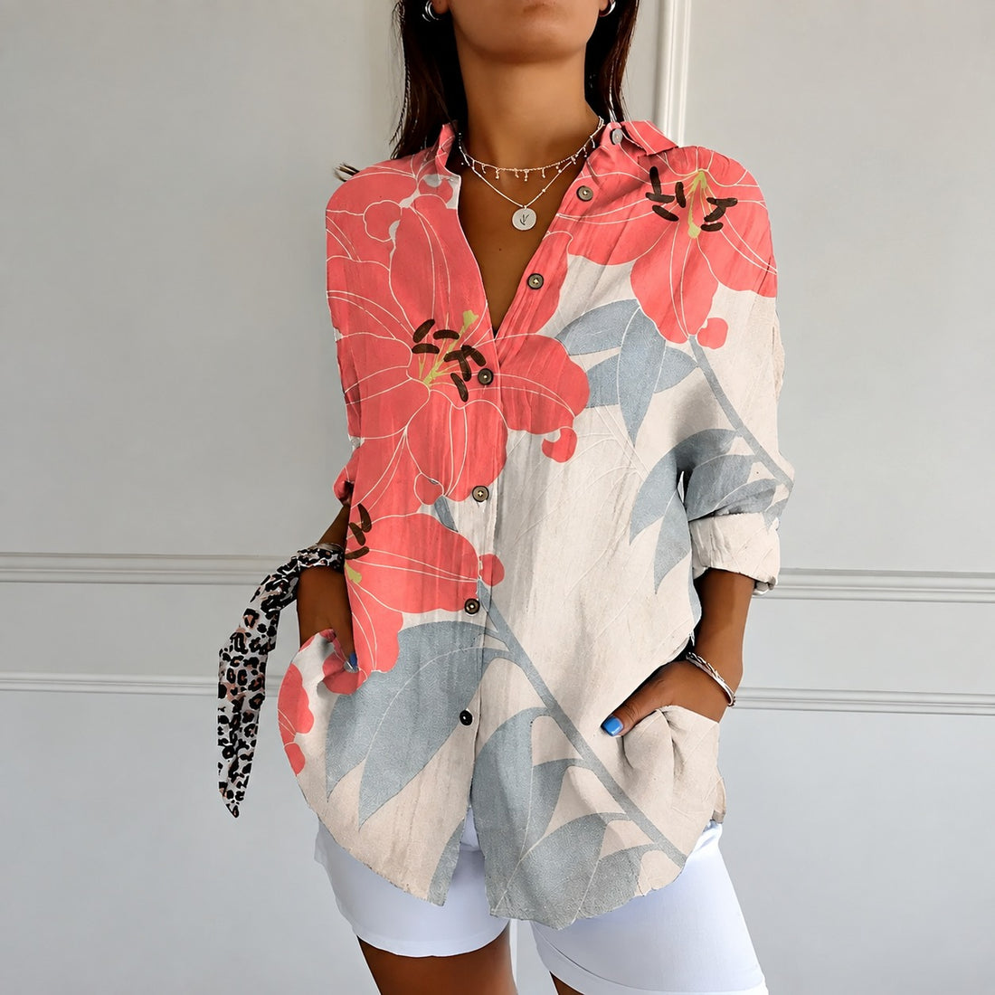 Chantelle - Modische Damenbluse mit Knopfleiste