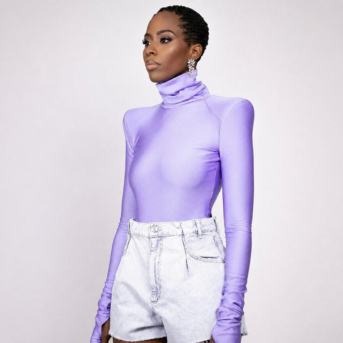 Ellery - Damen-Anzugbody mit Stehkragen und speziellen Schulterdetails