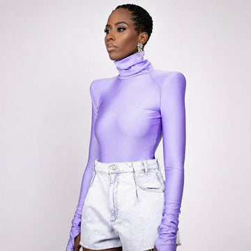 Ellery - Damen-Anzugbody mit Stehkragen und speziellen Schulterdetails