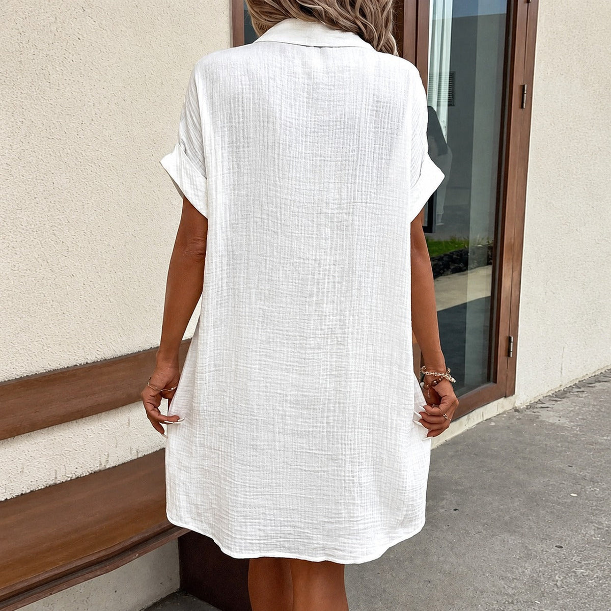 Clara - Damenkleid im Stil eines Hemdes