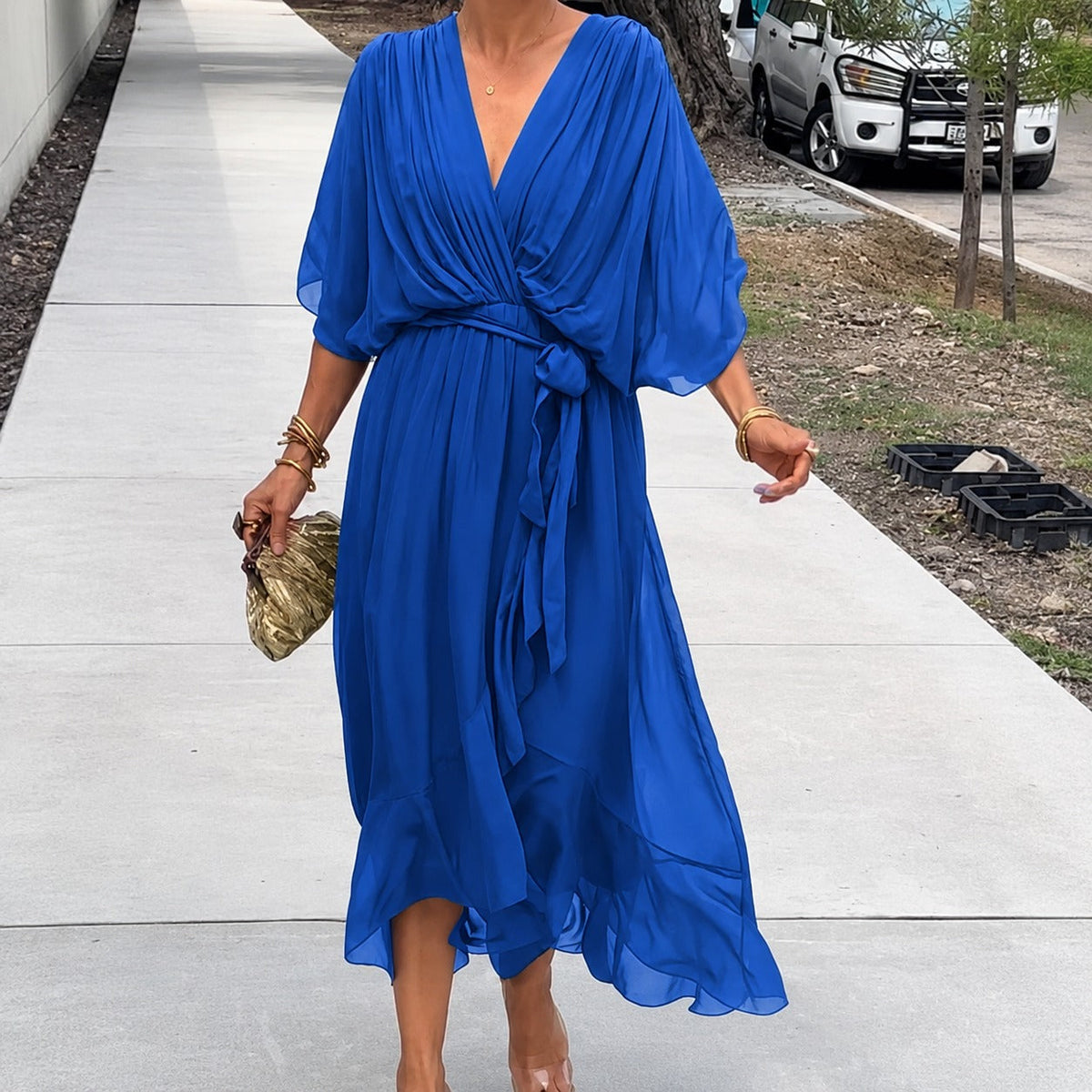 Loisa - Luftiges Kleid mit V-Ausschnitt