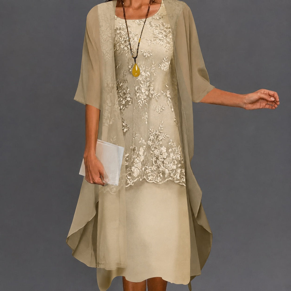 Damenkleid – Elegantes, locker sitzendes knielanges Kleid für Urlaub, Geschenke und den Alltag