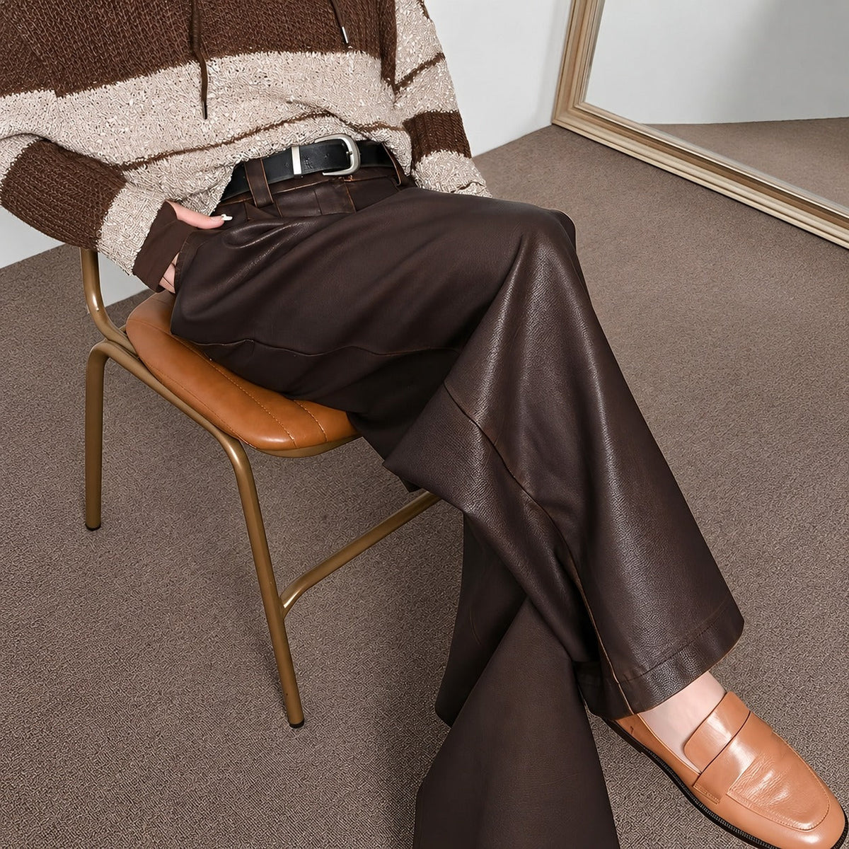Lora - Damenhosen mit hoher Taille im klassischen Look