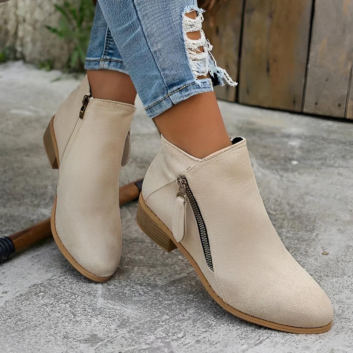 Klara - Elegante und trendige Stiefel mit Reißverschluss