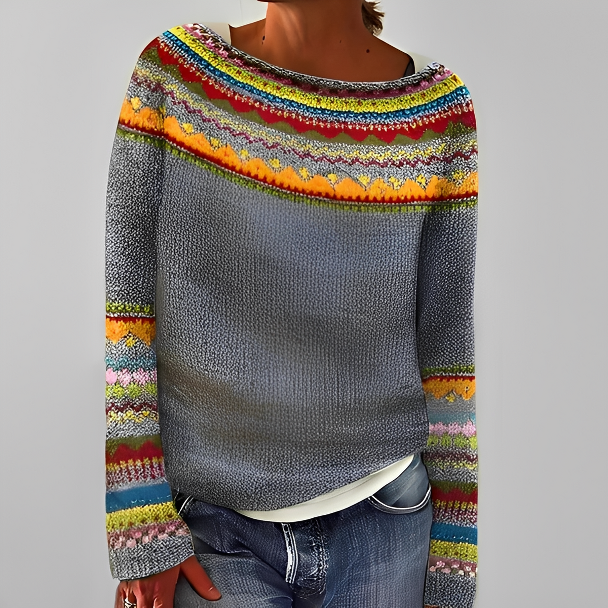 Liliane - Eleganter Pullover mit Rundhalsausschnitt