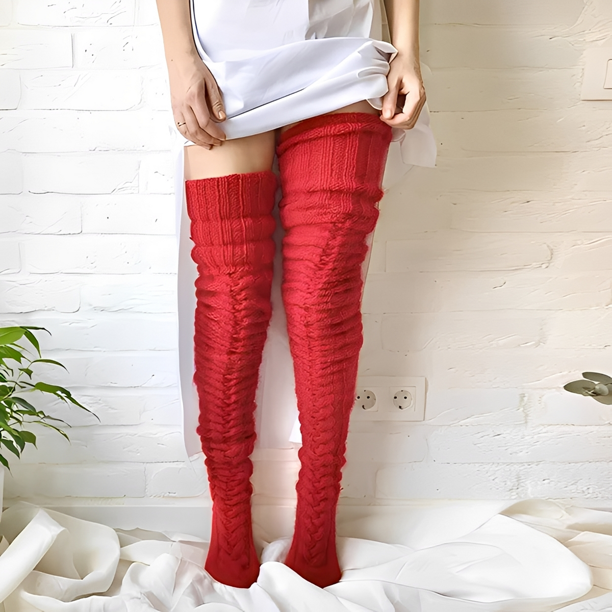 Hailee - Bequeme und warme Overknee-Socken