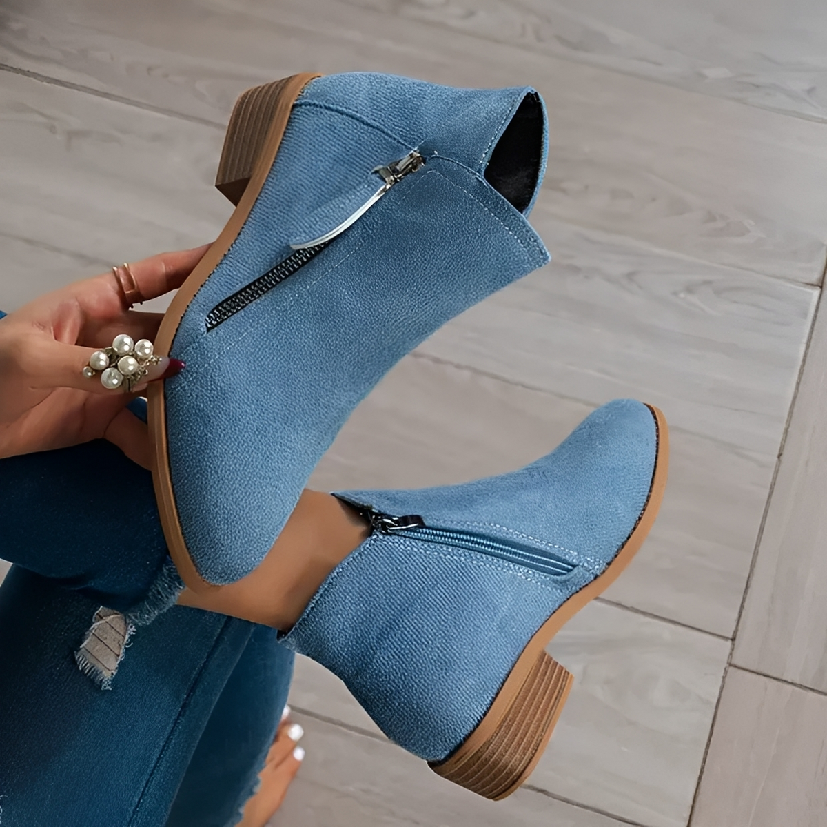 Klara - Elegante und trendige Stiefel mit Reißverschluss