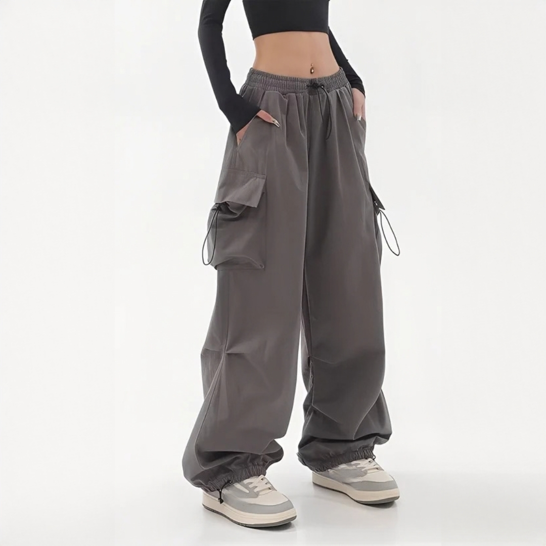 Aimée - Trendige Cargohose mit weitem Bein