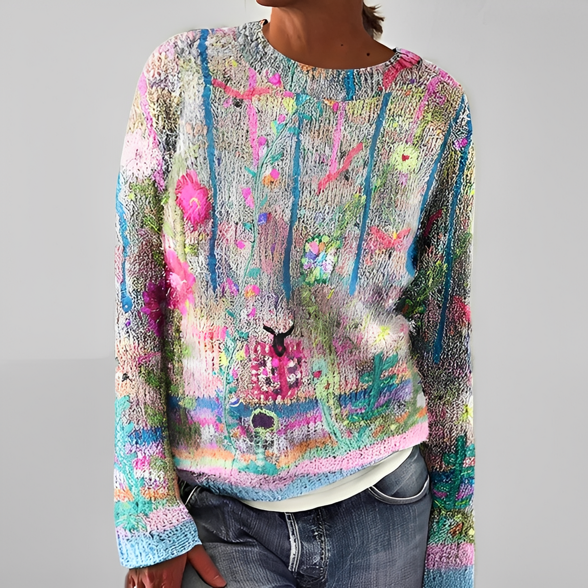 Liliane - Eleganter Pullover mit Rundhalsausschnitt