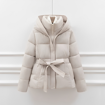 Jackalyn - Warme Kapuzenjacke mit Gürtel