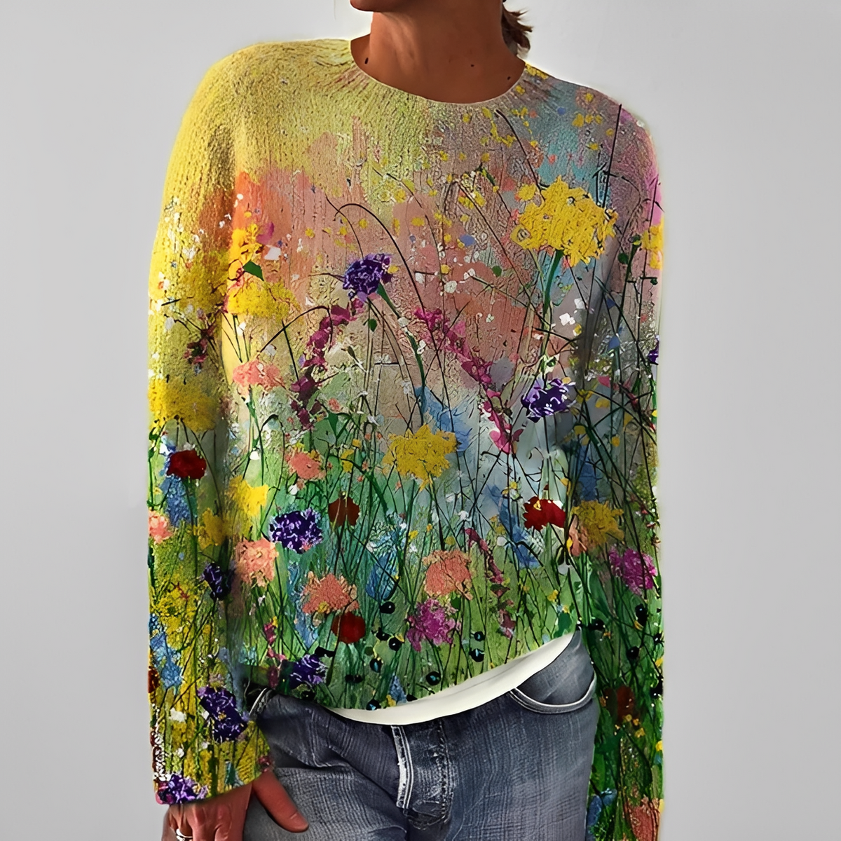 Liliane - Eleganter Pullover mit Rundhalsausschnitt