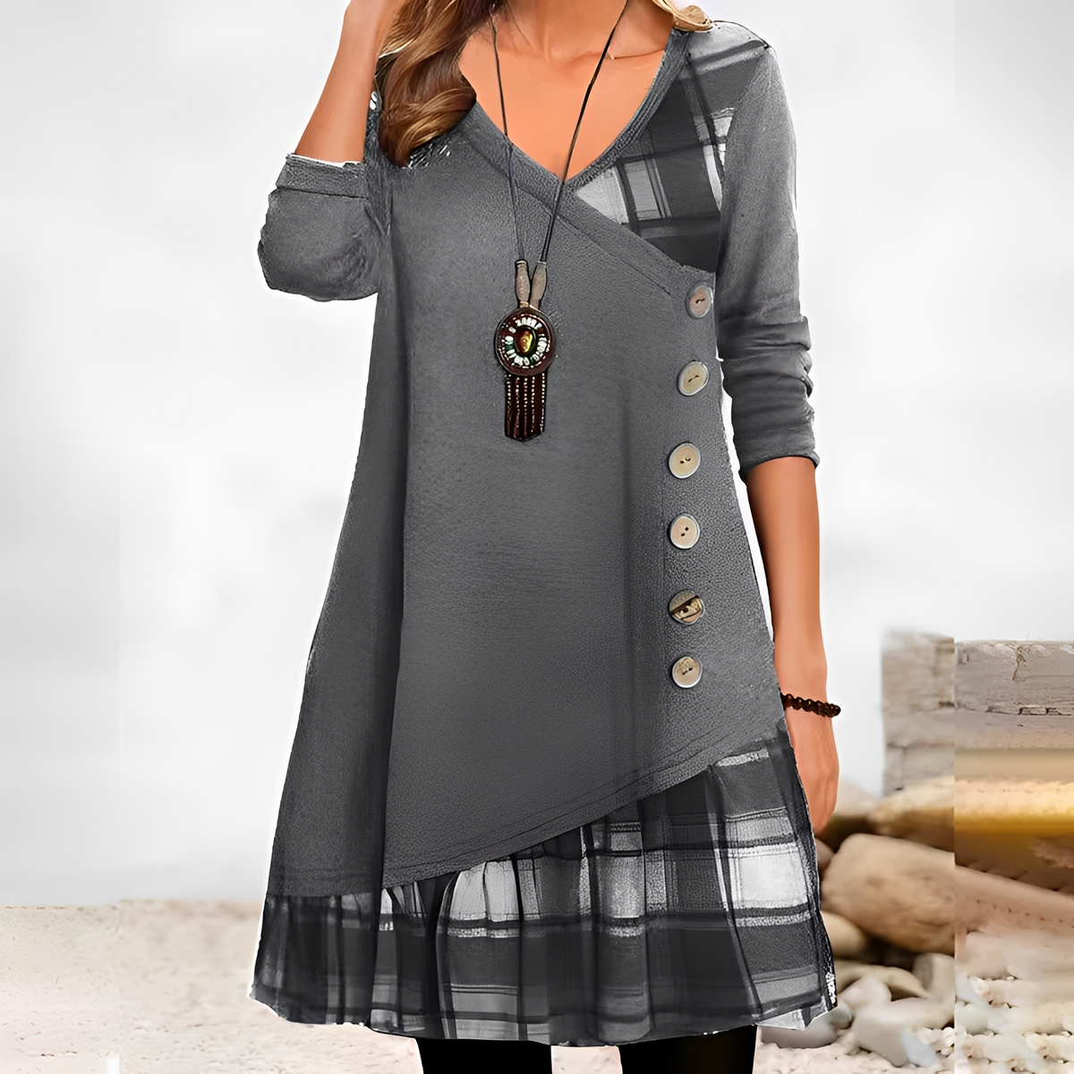 Shawnee - Modisches und gemütliches Langarm-Minikleid