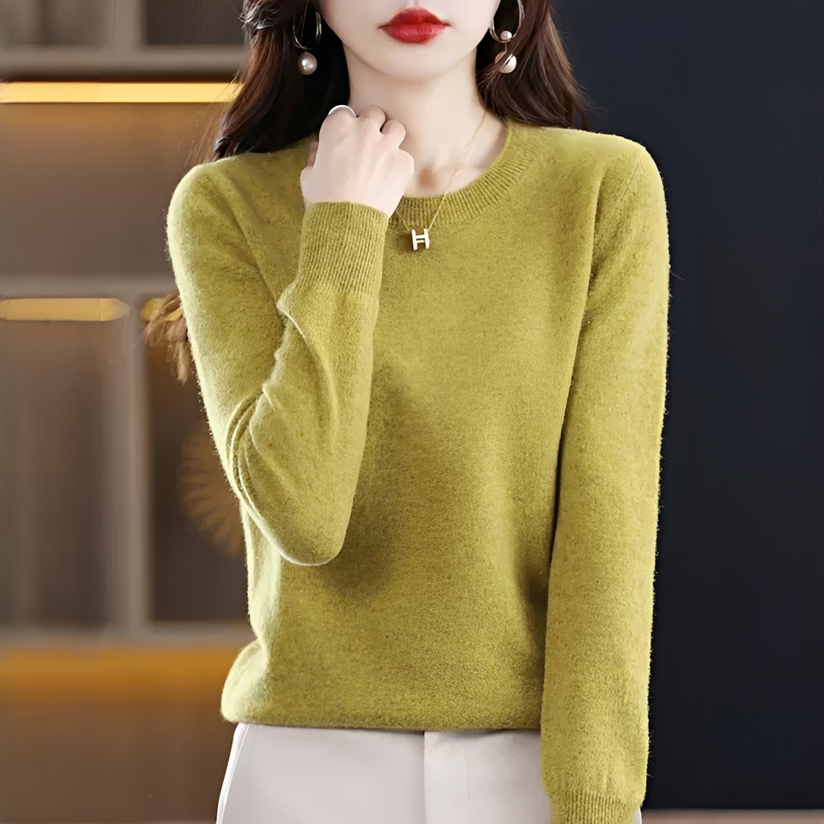 Shynna - Stilvoller und bequemer Rundhals-Pullover