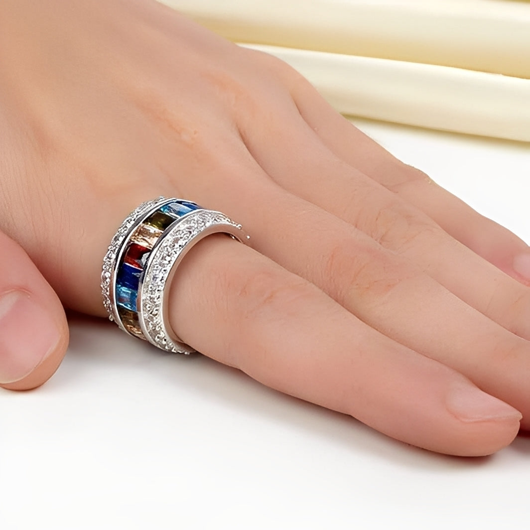 Sheena – Eleganter Ring mit farbenfrohen Akzenten