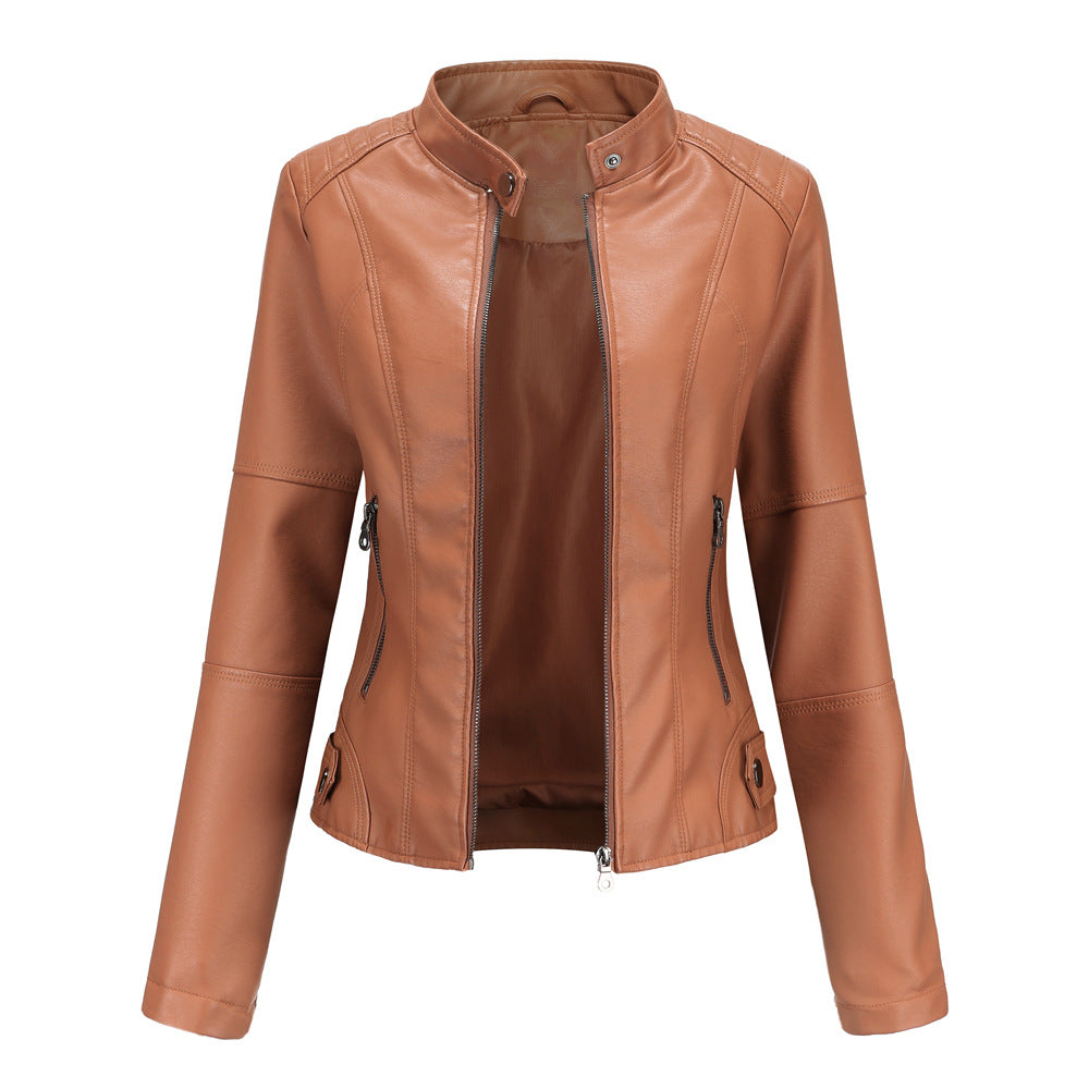 Claudia – Bikerjacke mit Stehkragen