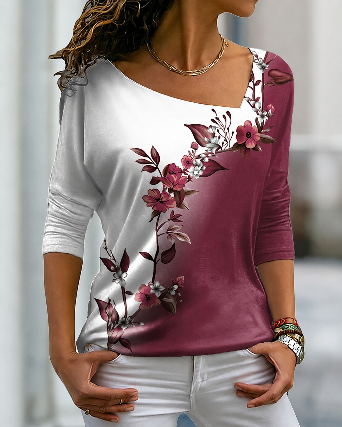 Sheylinn - Lockeres Langarmshirt