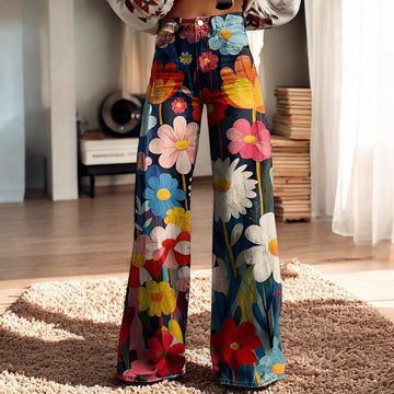 Hannah – Weite Hose mit Blumendruck