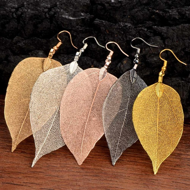 Larah – Blatt-Ohrringe im Boho-Stil