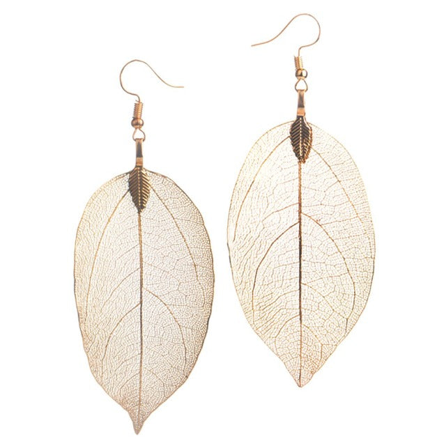 Larah – Blatt-Ohrringe im Boho-Stil