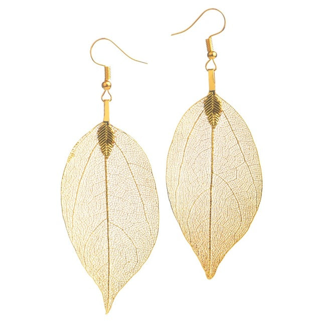 Larah – Blatt-Ohrringe im Boho-Stil