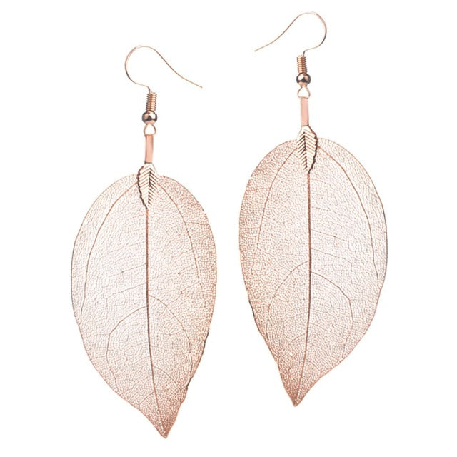 Larah – Blatt-Ohrringe im Boho-Stil