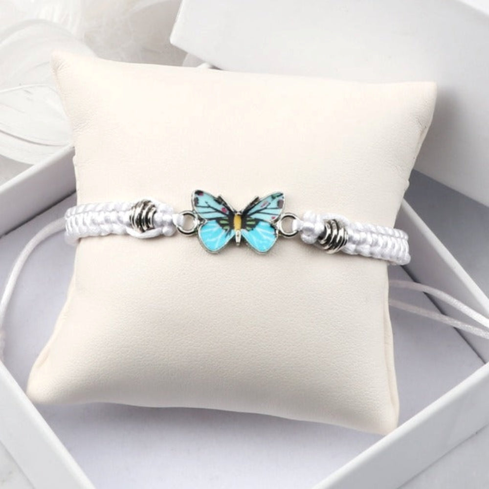 Elvina – Schmetterlingsarmband in Blau