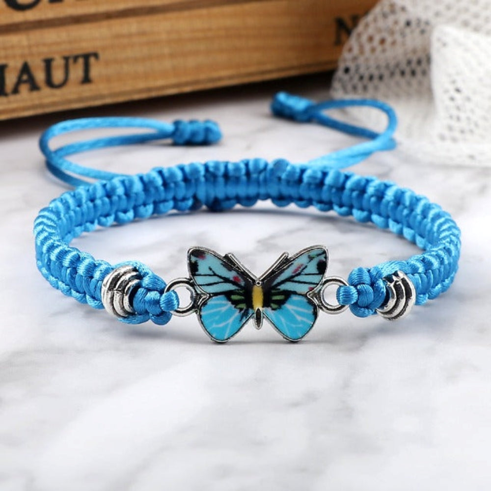 Elvina – Schmetterlingsarmband in Blau