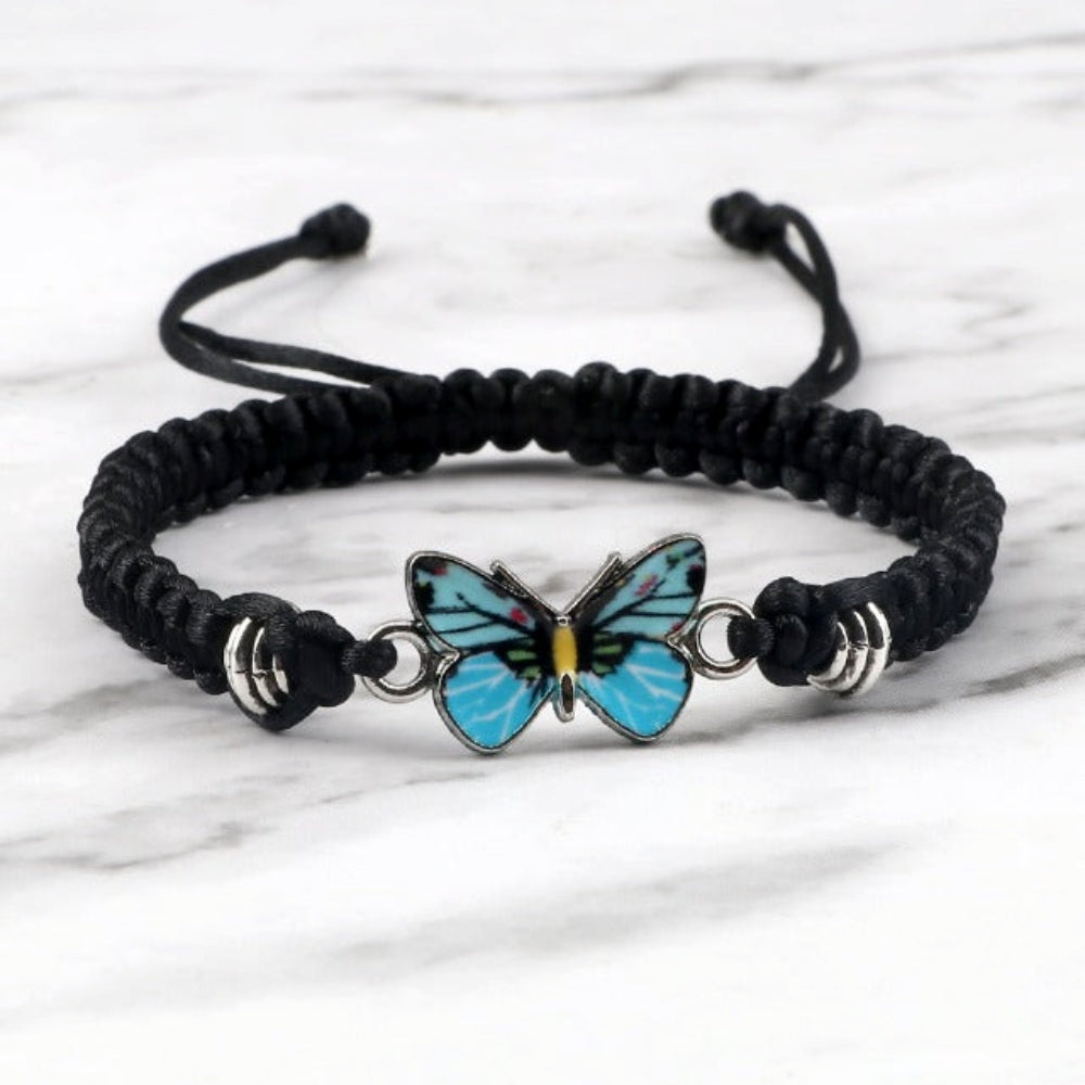 Elvina – Schmetterlingsarmband in Blau
