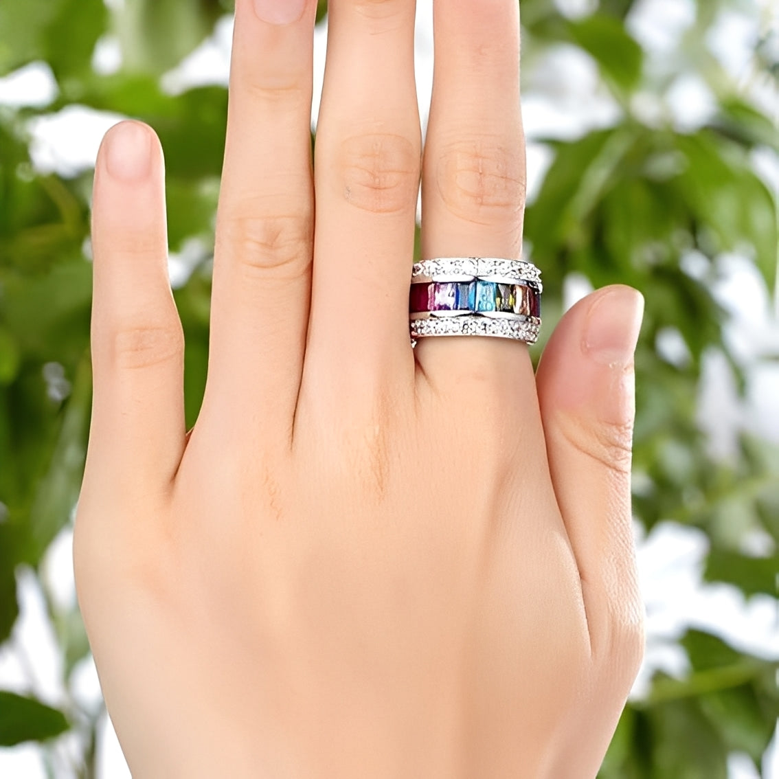 Sheena – Eleganter Ring mit farbenfrohen Akzenten