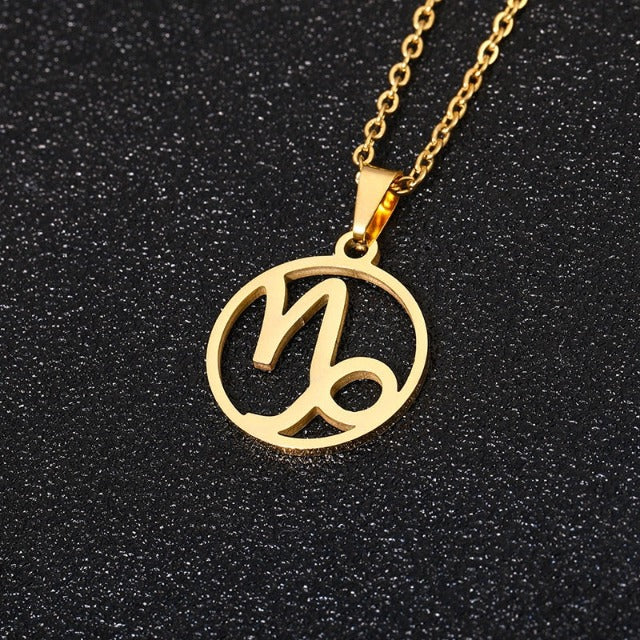 Astra – Zodiac-Halskette mit 12 Anhängern der Sternzeichen