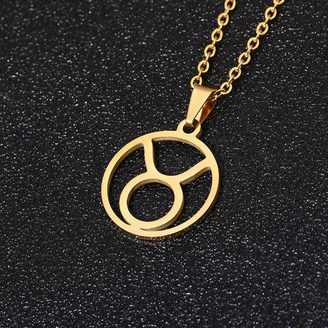 Astra – Zodiac-Halskette mit 12 Anhängern der Sternzeichen