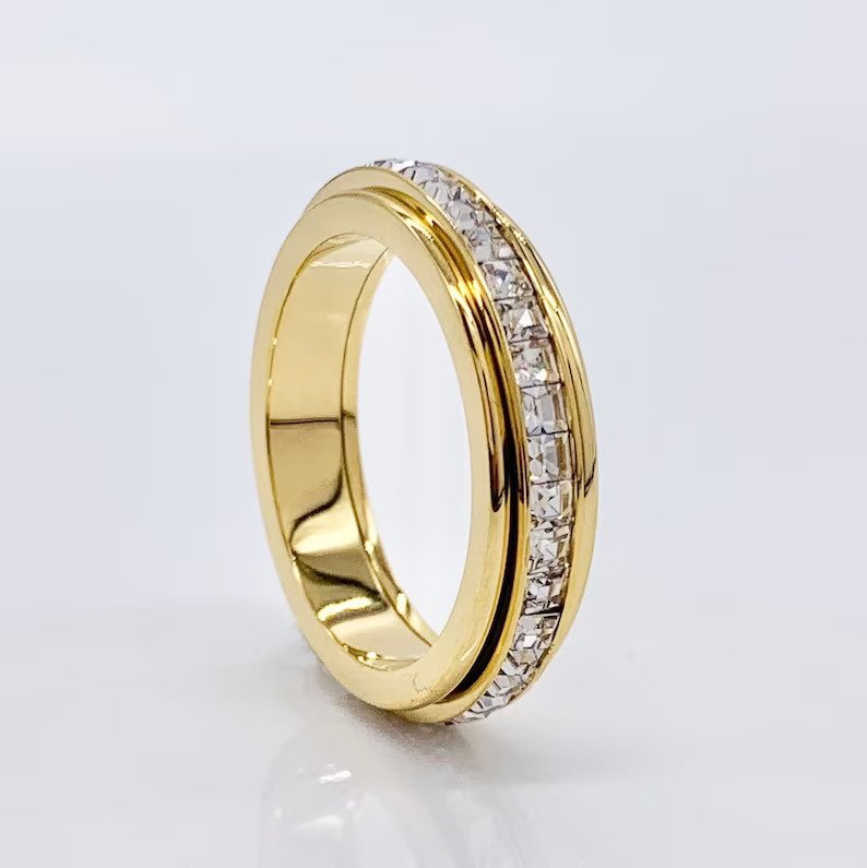 Alessia – Fidget-Ring mit funkelndem Akzent