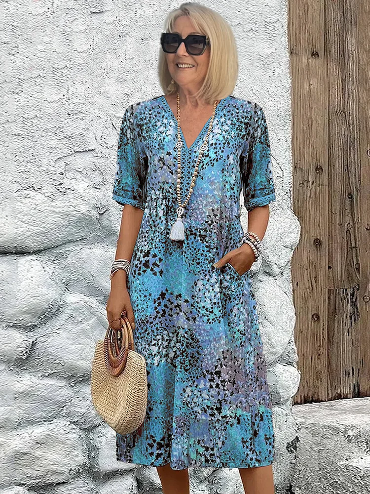 Harper - Elegantes Midi-Kleid mit Blumenmuster
