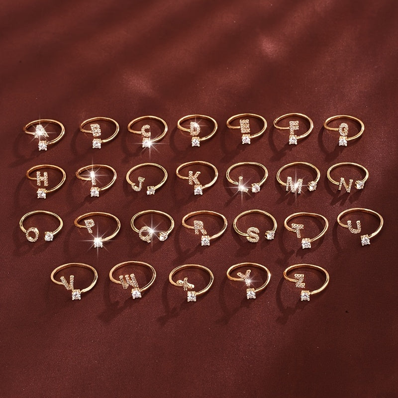 Nova – Stilvoller offener Ring mit Initiale