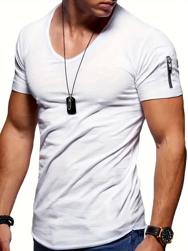 James - T-Shirt mit V-Ausschnitt für Herren, bequemer Stil