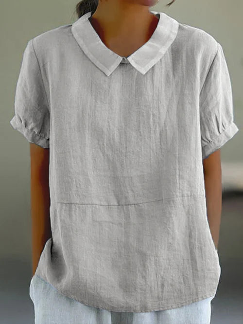 Amalie – Lässige Bluse mit klassischem Kragen