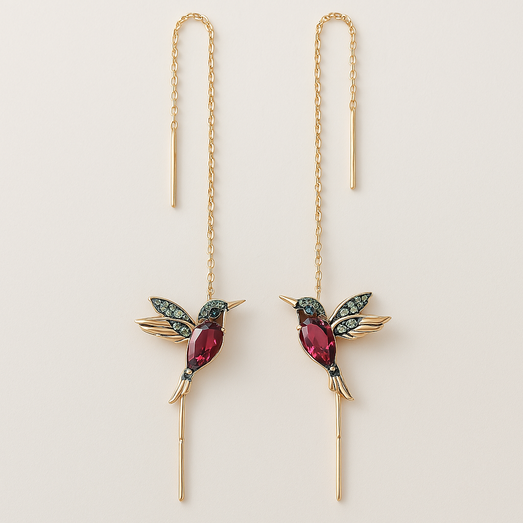 Elayne – Kolibri Ohrringe mit bunten Details