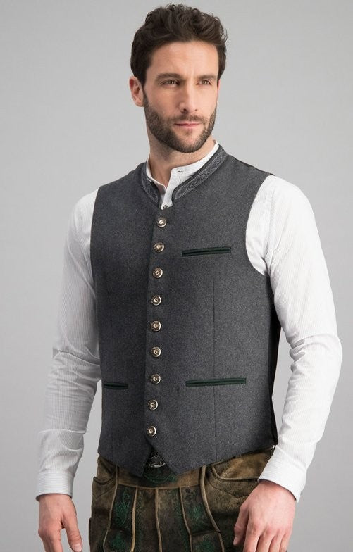 Olaf - Traditionelle Herrenweste Grau Klassisch Elegant