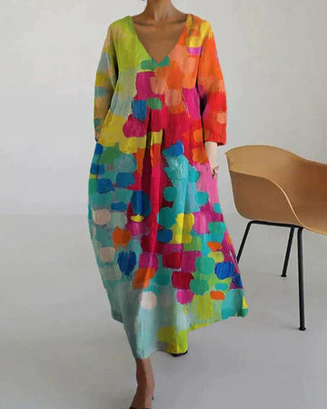 Alina - Farbiges Print-Kleid für Damen