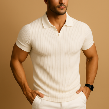 Adrien – Elegantes und Lässiges Herrenpolo aus Rippstrick