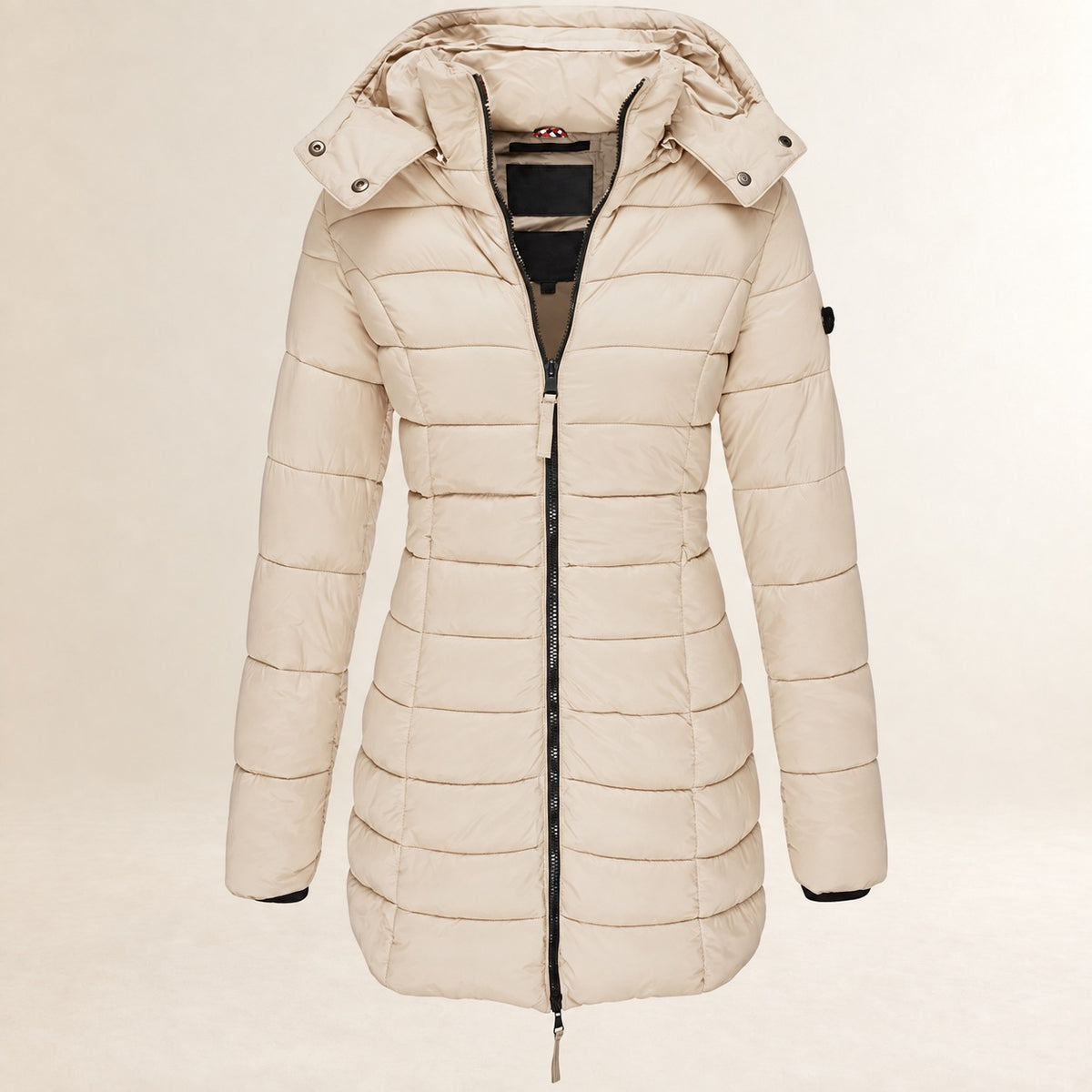 Damentaugliche Steppjacke mit Kapuze - Leicht, Reißverschluss, Quilt-Design