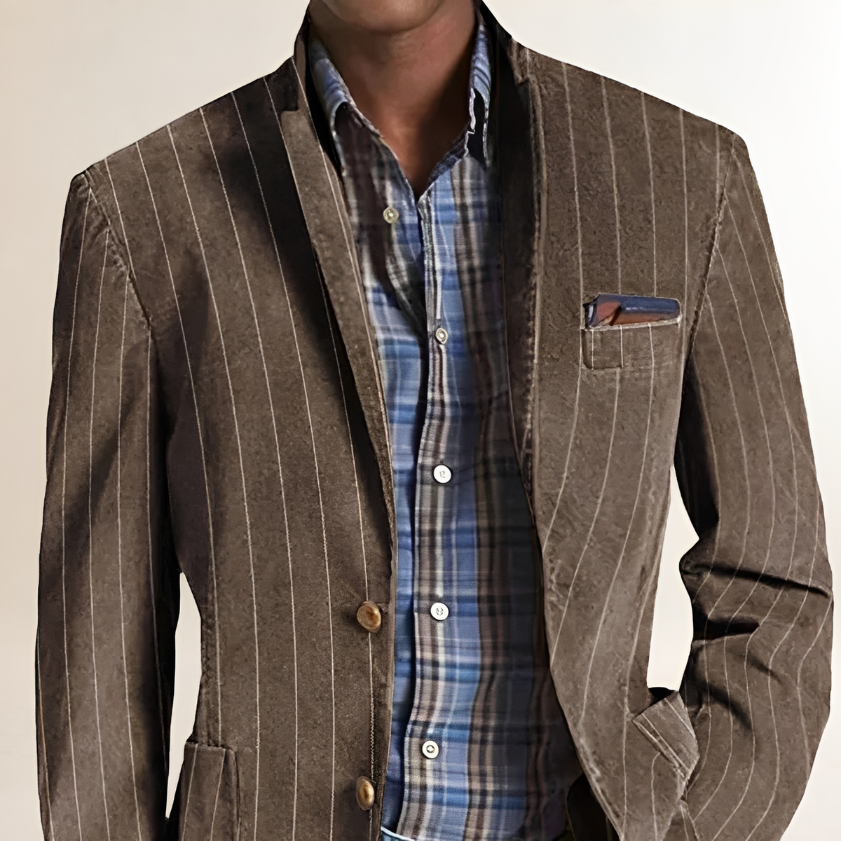 Herren Blazer mit Reverskragen und Ellenbogenpatches - Regulärer Schnitt