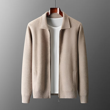 Herren Jacke mit Reißverschluss und Kragen - Casual Fit, Langarm