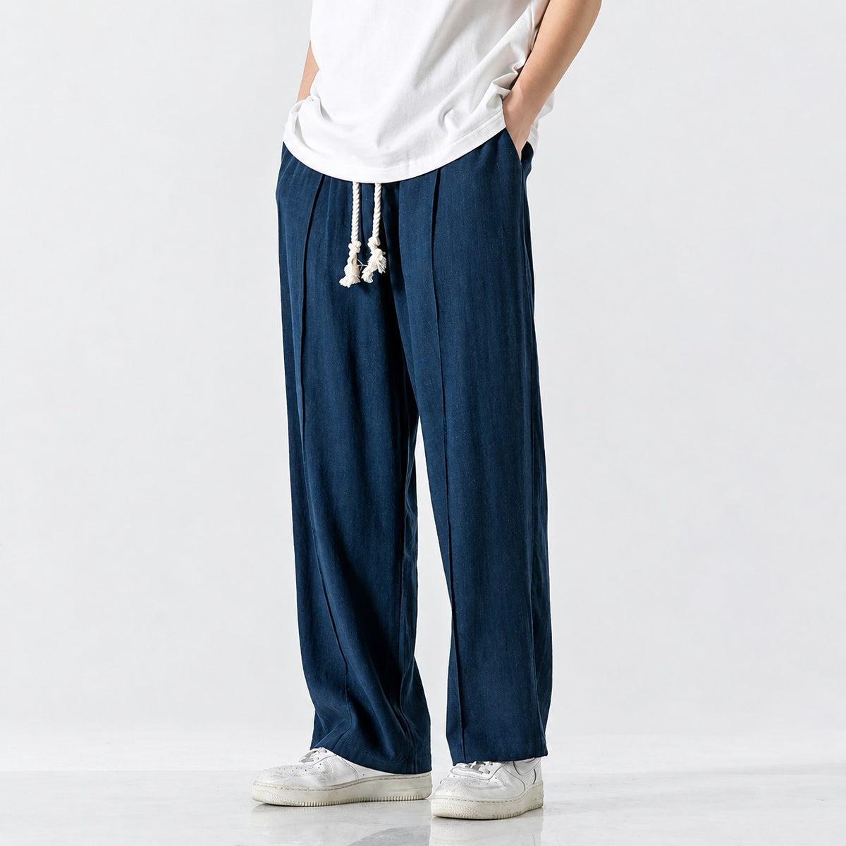 Herren Jogginghose mit Regulärem Schnitt Woven Drawstrings Elastischer Bund