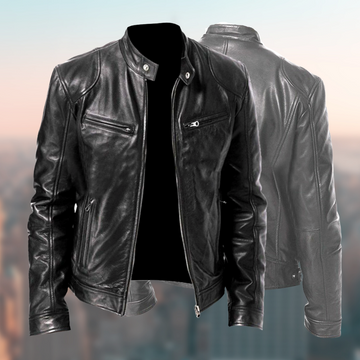 Herrenjacke mit Stehkragen, Reißverschluss und Mehrfachtaschen
