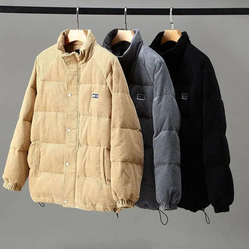 Herren Steppjacke mit Oversized Schnitt - Knopfverschluss, Casual Style