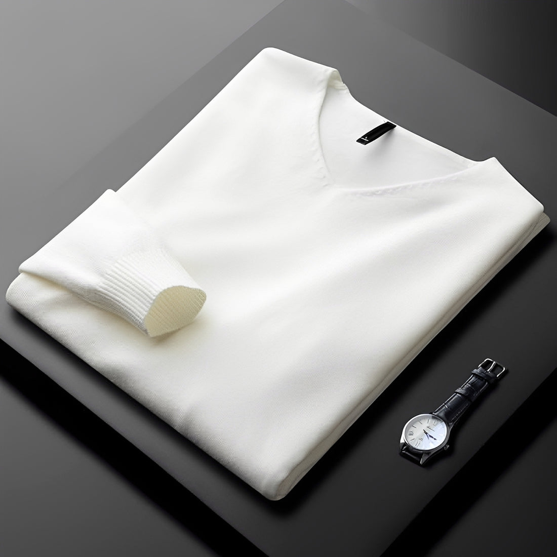 Herren V-Ausschnitt Pullover - Klassischer Schnitt, Vielseitiger Stil
