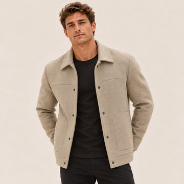 Männer Jacke mit Knopfverschluss und Pattentaschen - Regular Fit